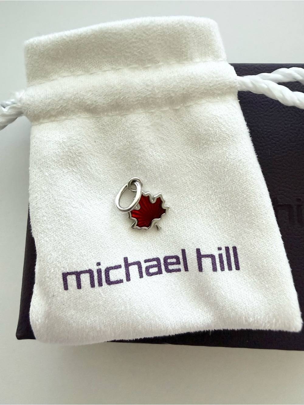 Michael Hill Canadian Red Maple Leaf Charm Sterling Silver